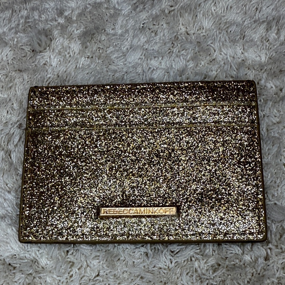✨NWOT Rebecca Minkoff Sparkling Gold Card Holder